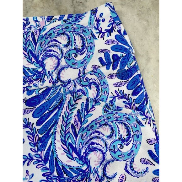 Lily Pulitzer Reid Golf Shorts Women’s 4 Bird Is The Word Baha Blue - Picture 4 of 9